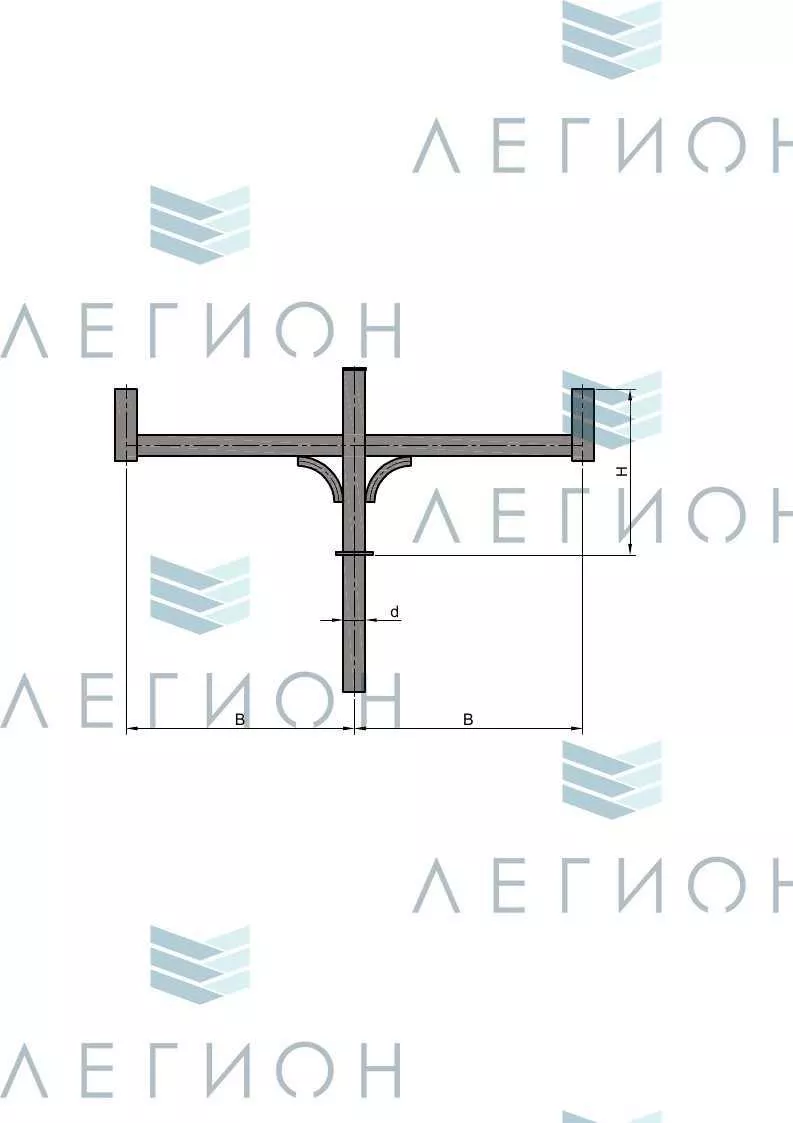 К58-0,5-0,7-1-5 кронштейн двухрожковый
