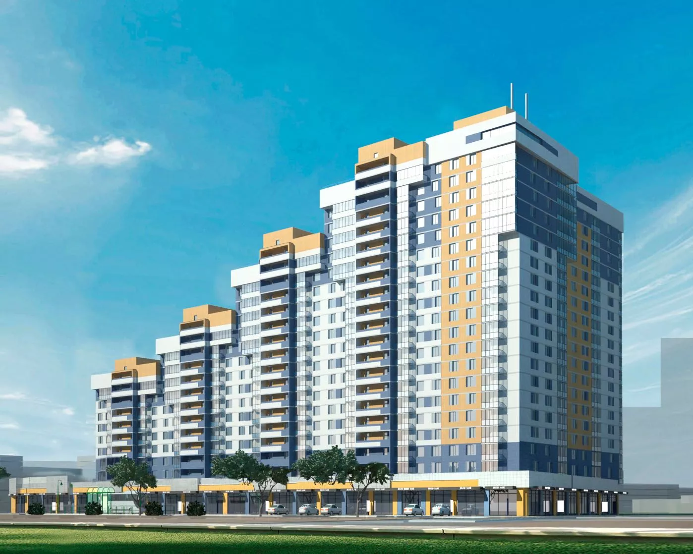 Освещение придомовой территории ЖК «Каскад», г. Екатеринбург