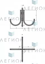 К34-0,5-0,6-0-5 кронштейн пятирожковый