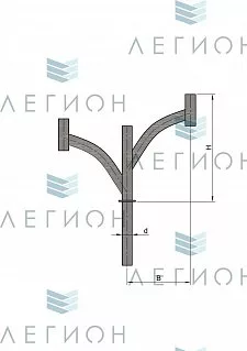 К91-0,5-0,3-1-5 кронштейн двухрожковый